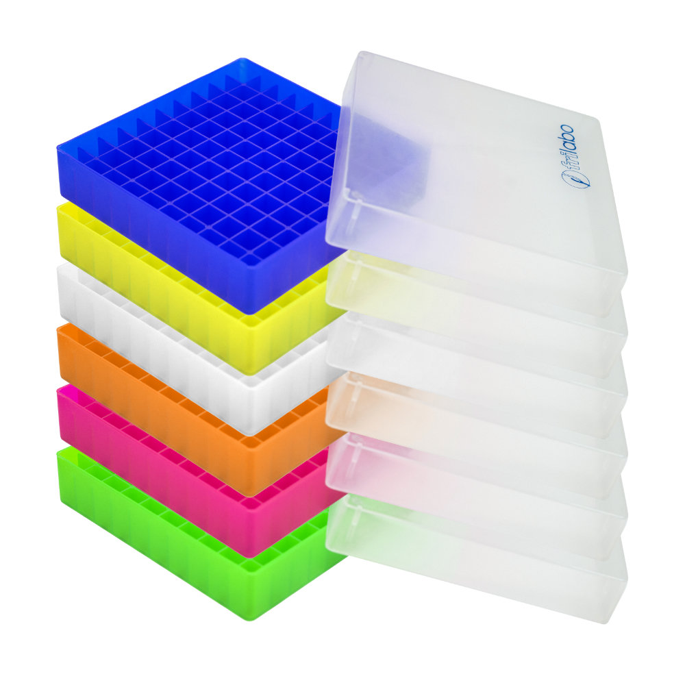 Caixa crio, 100 tubos de 0,5ml, mix de cores (5un)_image