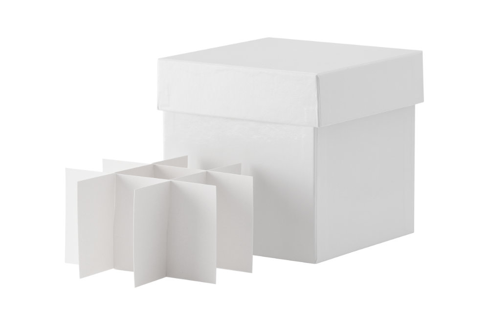 Caixa de Cartão para 9 Tubos de 50ml, Branca, 1un